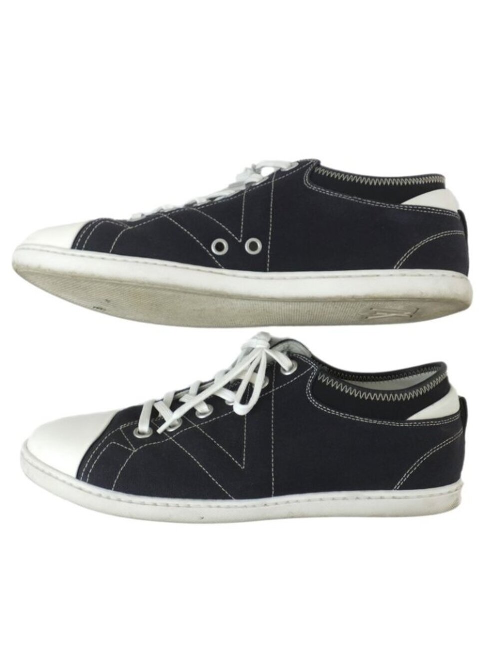 Louis Vuitton Low Cut Sneakers Navy Size 7 White - Picture 7 of 10